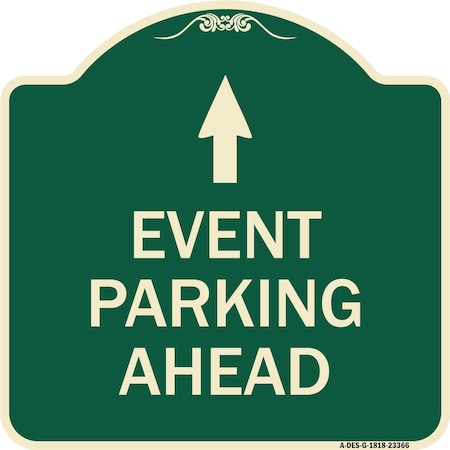 Signmission Designer Series Parking & Post Kit, Green & Tan Heavy-Gauge Aluminum Sign, 18" x 18", G-1818-23366 A-DES-G-1818-23366